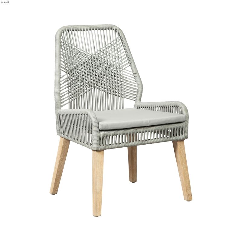 Sorrel Grey Woven Rope Back Dining Chair 110033 -