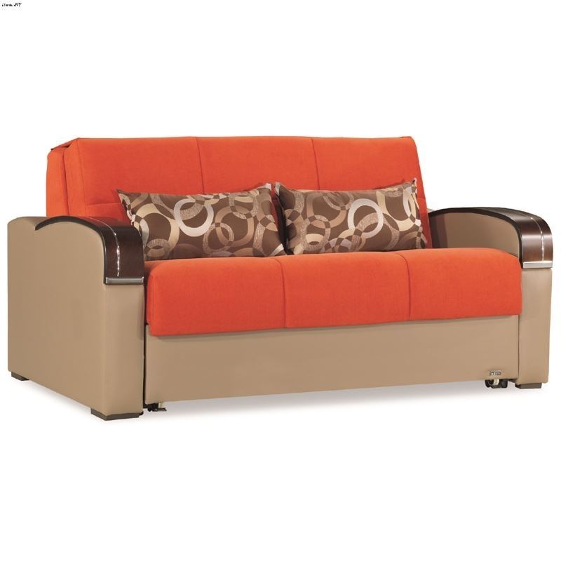 Sleep Plus Orange Loveseat Sleeper