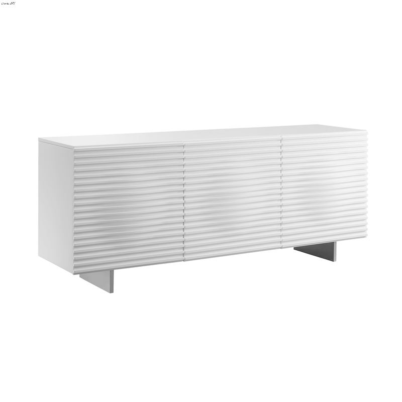 Moon High Gloss White Lacquer Buffet by Casabianca