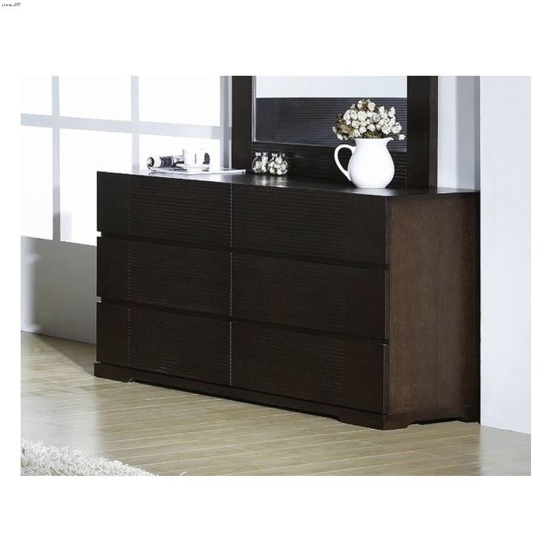 Echo Wenge 6 Drawer Dresser