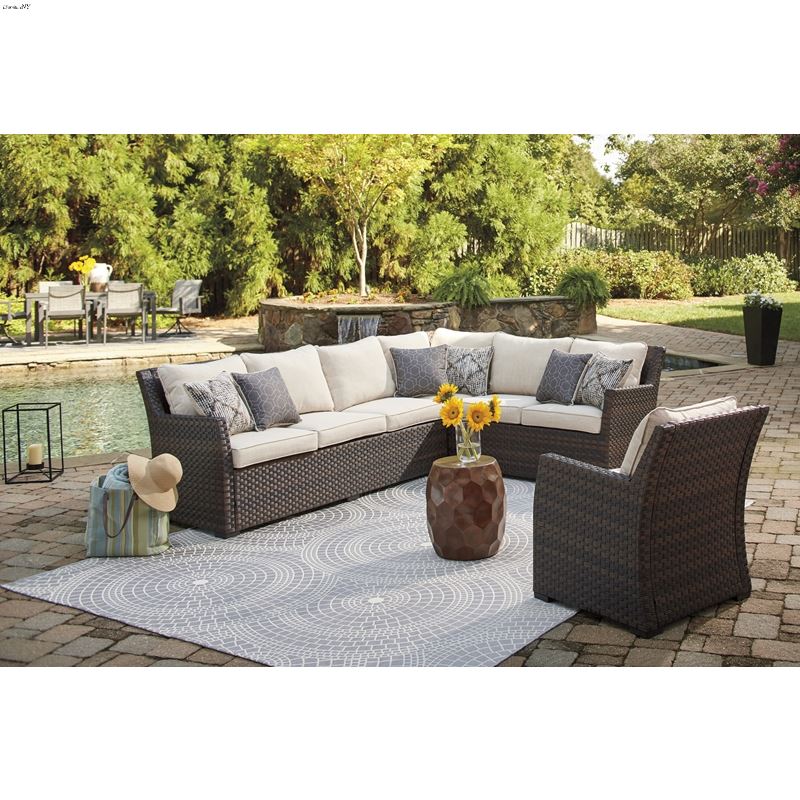 Easy Isle 3 Piece Sectional and Chair Set P455822 By Ashley Signature