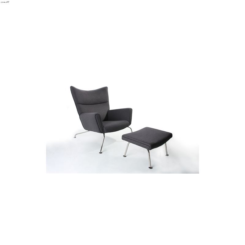 FMI1202 Wing chair and Ottoman