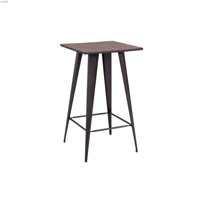 Titus Bar Table 601188 Rustic Wood