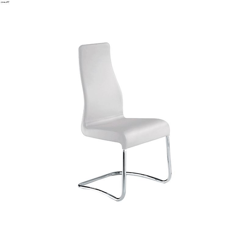 Florence White Leather Dining Chair by Casabianca