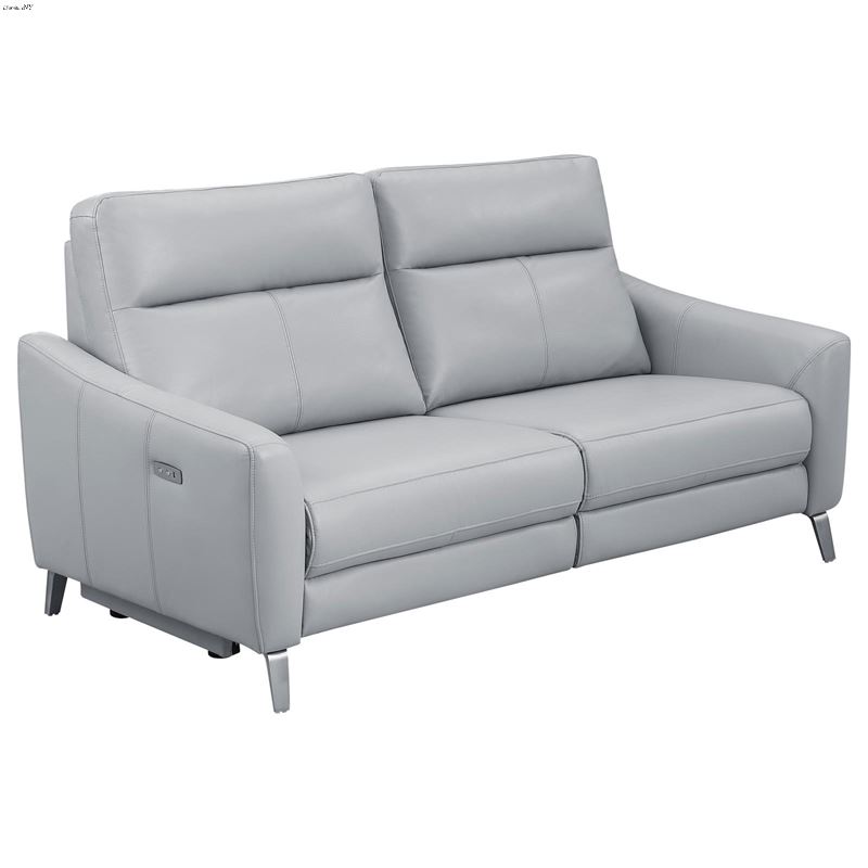 Derek Light Grey Power Reclining Sofa 602501P