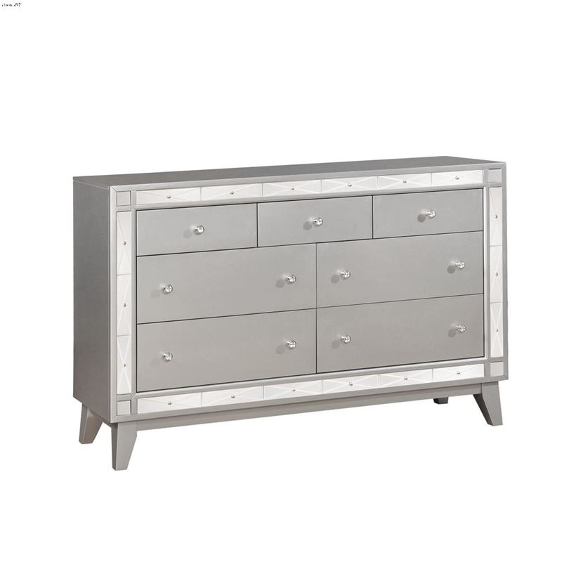 Leighton Metallic Mercury 7 Drawer Dresser 204923