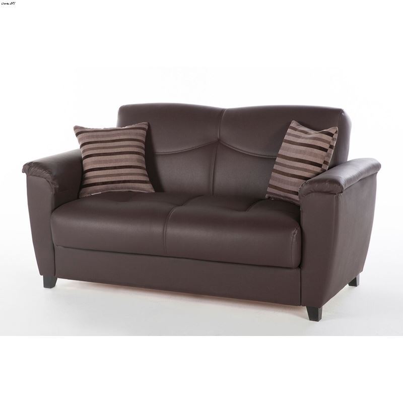 Aspen Loveseat in Santa Glory Dark Brown