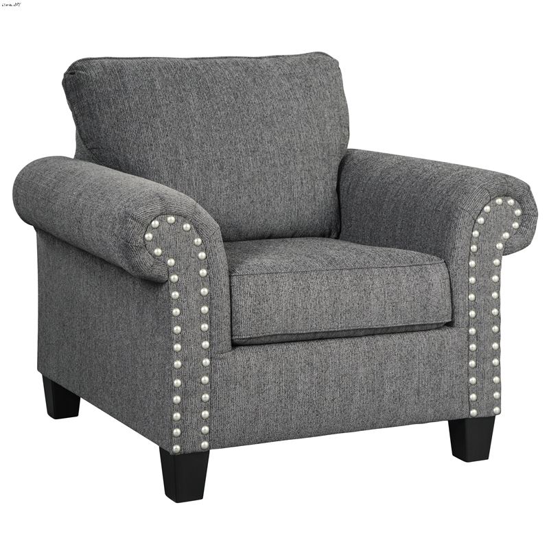 Agleno Charcoal Chenille Fabric Chair 78701