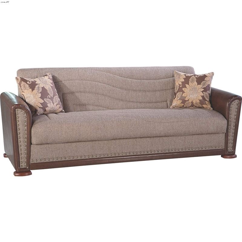 Alfa Sofa Bed in Redeyef Brown by Istikbal noBG