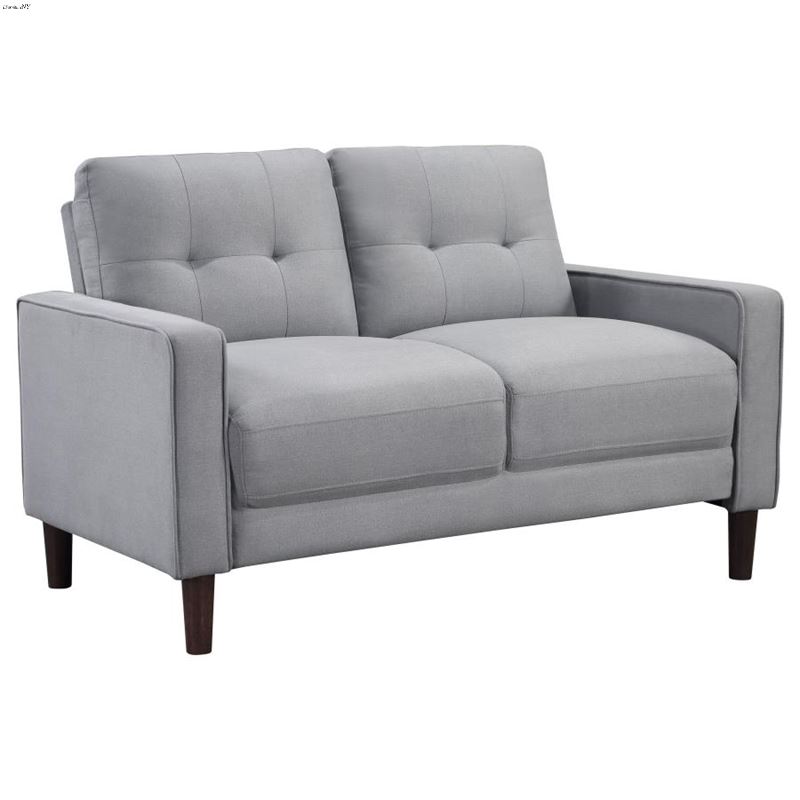 Bowen Grey Track Arm Tufted Loveseat 506782